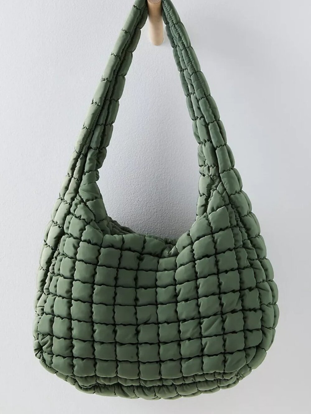 NWT Free People Movement Quilted Carryall Bag in Washed Sage SOLD OUT COLOR